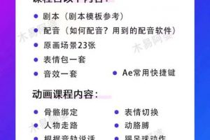 木易阿婆沙雕動畫教學視頻課程，沙雕動畫天花板，輕松漲粉，變現多樣