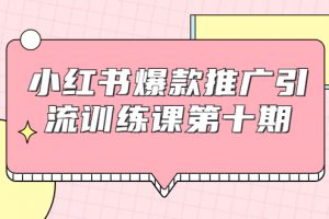 小紅書爆款推廣引流訓練課第十期，手把手帶你玩轉小紅書，輕松月入過萬