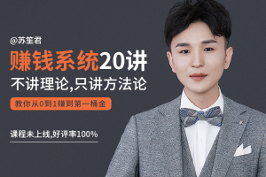 蘇笙君的賺錢系統(tǒng)20課 教你從0到1賺到你的第一桶金（不講理論，只講方法論）