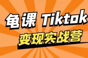 龜課·TikTok變現實戰訓練營線上第1期，多種變現模式，輕松賺美刀
