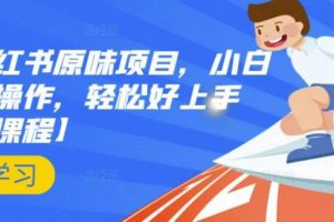 抖音小紅書原味項目，小白都可以操作，輕松好上手【視頻課程】