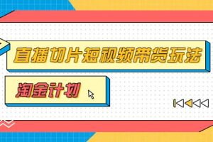 淘金之路第十期實戰訓練營【直播切片】，小楊哥直播切片短視頻帶貨玩法