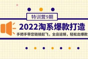 2022淘系爆款打造特訓營9期：手把手帶您鏈接起飛，全店運銷，輕松出爆款