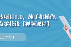 小白搬磚項目1.0，純手機操作，每天兼職掙點零花錢
