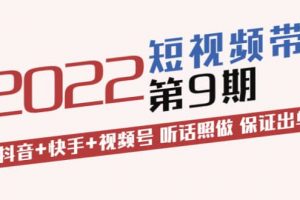 李鲆·短視頻帶貨第9期：抖音 快手 視頻號 聽話照做 保證出單（價值3299元)