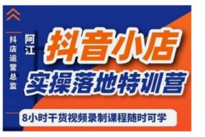 阿江·抖音小店實操落地特訓營，抖店四種玩法實操講解