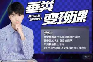 張sir·垂類變現課，抖音帶貨新手才看粉絲量，高手都看變現效率