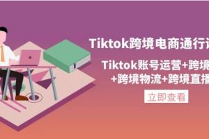 Tiktok跨境電商通行證2.0，Tiktok賬號(hào)運(yùn)營(yíng) 跨境支付 跨境物流 跨境直播等