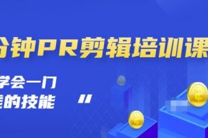 抖音視頻一分鐘PR剪輯培訓：學會一門賺錢的技能，每節課短小精悍