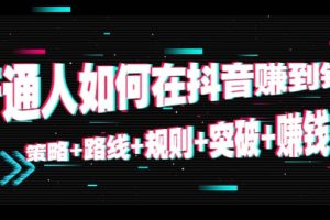 普通人如何在抖音賺到錢：策略 路線 規則 突破 賺錢（10節課）