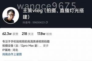 王策VLOG個(gè)人短視頻經(jīng)驗(yàn)分享課，教你拍攝視頻，?從發(fā)光，拍攝，軟件，讓你豁然開朗