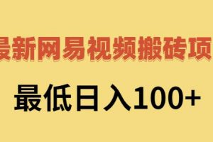 2022網易視頻搬磚賺錢，日收益120（視頻教程 文檔）