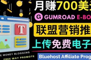 通過(guò)虛擬商品交易平臺(tái)Gumroad，發(fā)布免費(fèi)電子書(shū) 并推廣自己的聯(lián)盟營(yíng)銷(xiāo)鏈賺錢(qián)