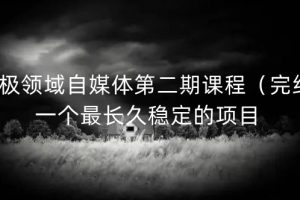 無極領(lǐng)域自媒體第二期課程（完結(jié)），一個最長久穩(wěn)定的項目