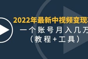 2022年最新中視頻變現(xiàn)最穩(wěn)最長期的項目（教程 工具）