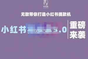 謝無敵·小紅書實戰營3.0，無敵帶你打造小紅書提款機 價值7999元
