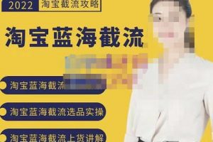 2022淘寶藍(lán)海截流攻略，淘寶藍(lán)海截流選品上貨實(shí)操講解
