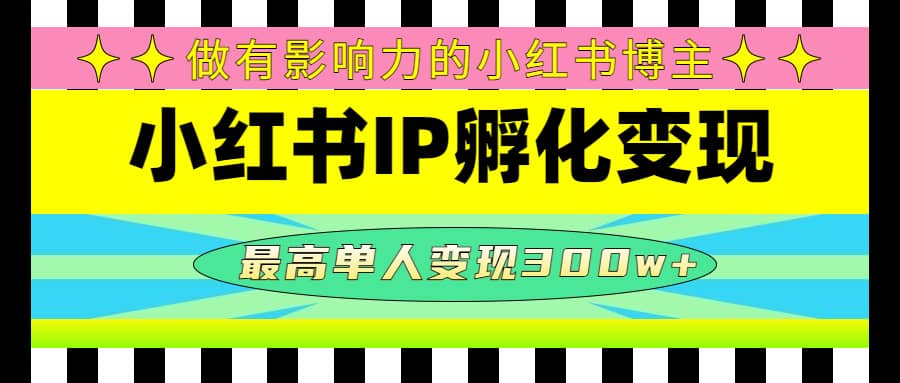 某收費培訓-小紅書IP孵化變現：做有影響力的小紅書博主插圖