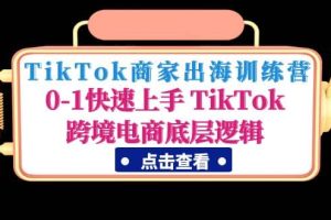 TikTok商家出海訓(xùn)練營：0-1快速上手 TikTok跨境電商底層邏輯(無水印)