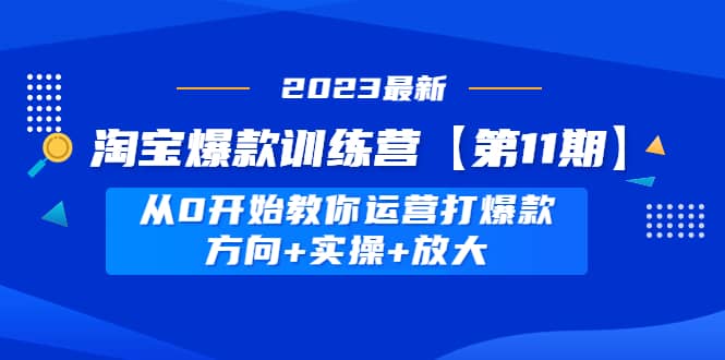 淘寶爆款訓(xùn)練營(yíng)【第11期】 從0開始教你運(yùn)營(yíng)打爆款,方向 實(shí)操 放大插圖 淘寶爆款訓(xùn)練營(yíng)【第11期】 從0開始教你運(yùn)營(yíng)打爆款,方向 實(shí)操 放大插圖