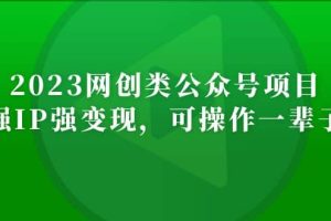 2023網創類公眾號項目，強IP強變現，可操作一輩子