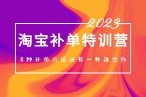 2023最新淘寶補(bǔ)單特訓(xùn)營，8種補(bǔ)單方法總有一種適合你