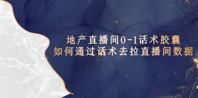 地產-直播間0-1話術膠囊，知道怎么通過話術去拉直播間數據插圖