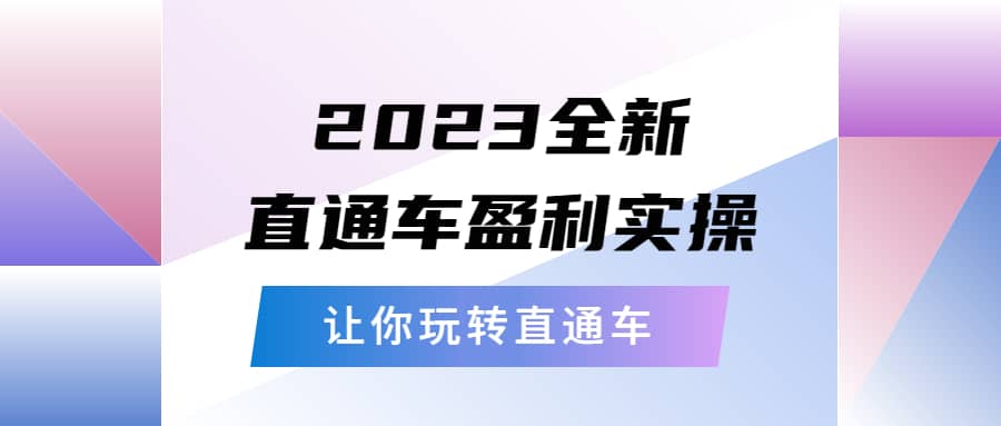 2023全新直通車·盈利實操:從底層,策略到搭建,讓你玩轉(zhuǎn)直通車插圖 2023全新直通車·盈利實操:從底層,策略到搭建,讓你玩轉(zhuǎn)直通車插圖
