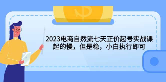 2023電商自然流七天正價(jià)起號(hào)實(shí)戰(zhàn)課：起的慢，但是穩(wěn)，小白執(zhí)行即可插圖