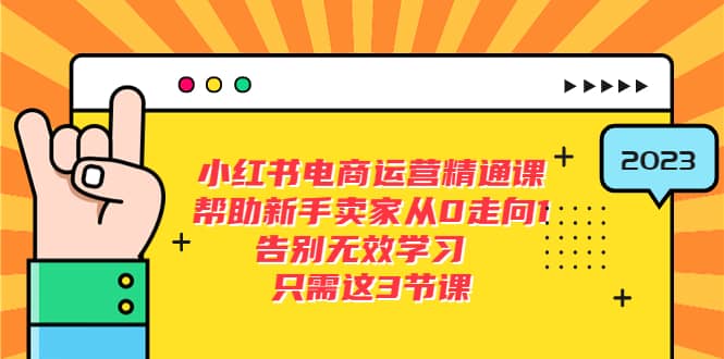小紅書電商·運營精通課，幫助新手賣家從0走向1 告別無效學習（7節視頻課）插圖