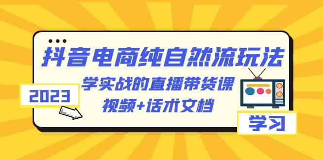2023抖音電商·純自然流玩法：學實戰的直播帶貨課，視頻 話術文檔插圖