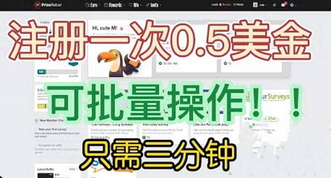 國外項目注冊一次0.5美金 只需三分鐘無腦操作 可批量放大 小白工作室福利插圖 國外項目注冊一次0.5美金 只需三分鐘無腦操作 可批量放大 小白工作室福利插圖