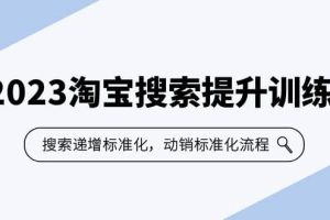 2023淘寶搜索-提升訓練營，搜索-遞增標準化，動銷標準化流程（7節課）