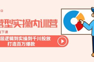 運營型實操內(nèi)訓營-第28期線下課 從底層邏輯到實操到千川投放 打造百萬爆款