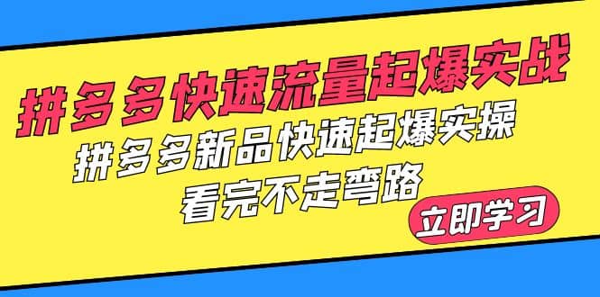 拼多多-快速流量起爆實戰,拼多多新品快速起爆實操,看完不走彎路插圖 拼多多-快速流量起爆實戰,拼多多新品快速起爆實操,看完不走彎路插圖
