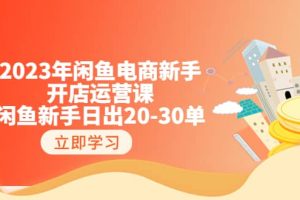 2023年閑魚電商新手開店運(yùn)營課：閑魚新手日出20-30單（18節(jié)-實(shí)戰(zhàn)干貨）