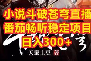 小說斗破蒼穹直播，番茄暢聽日入300 穩(wěn)定項目