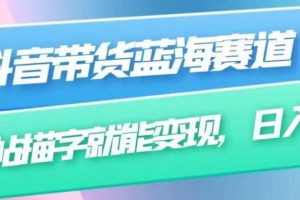 抖音帶貨藍海賽道，無需真人出鏡，字帖描字就能變現，日入上千（附帶全套教程）