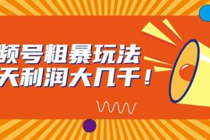 視頻號粗暴玩法，一天利潤大幾千