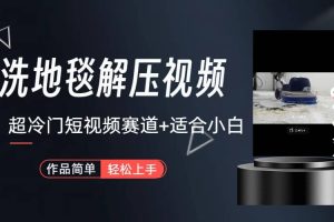 超冷門抖音短視頻賽道-清洗地毯解壓視頻-簡單無腦懟作品（教程 素材）
