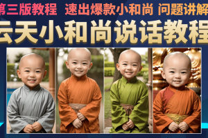 云天小和尚會(huì)說(shuō)話，7天萬(wàn)粉（第3版教程）