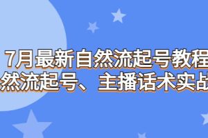 7月最新自然流起號教程，自然流起號、主播話術實戰課