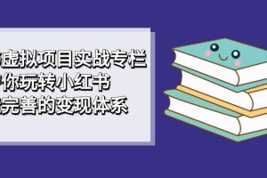 小紅書虛擬項目實戰專欄，帶你玩轉小紅書，打造完善的變現體系