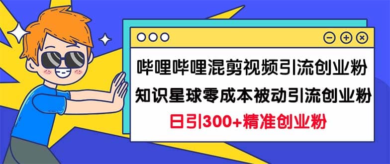 嗶哩嗶哩混剪視頻引流創業粉日引300 知識星球零成本被動引流創業粉一天300插圖