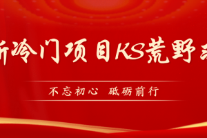 KS荒野求生玩法比較冷門好做（教程詳細 帶素材）