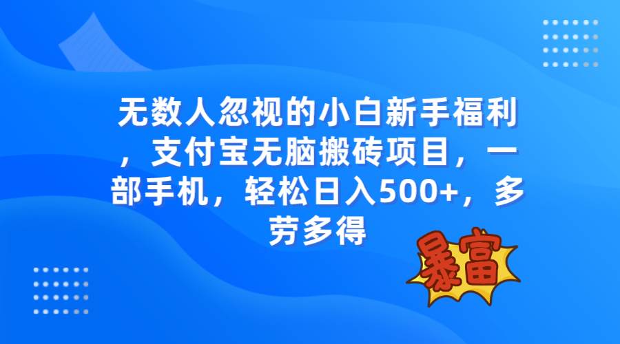 無數人忽視的項目,支付寶無腦搬磚項目,一部手機即可操作,輕松日入500插圖 無數人忽視的項目,支付寶無腦搬磚項目,一部手機即可操作,輕松日入500插圖