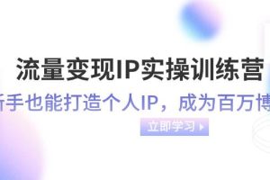流量變現-IP實操訓練營：新手也能打造個人IP，成為百萬博主（46節課）