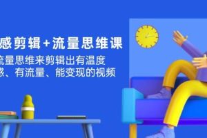 高級感 剪輯+流量思維：用流量思維剪輯出有溫度/有質感/有流量/能變現視頻