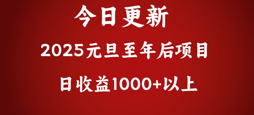 翻身項目,日收益1000+以上