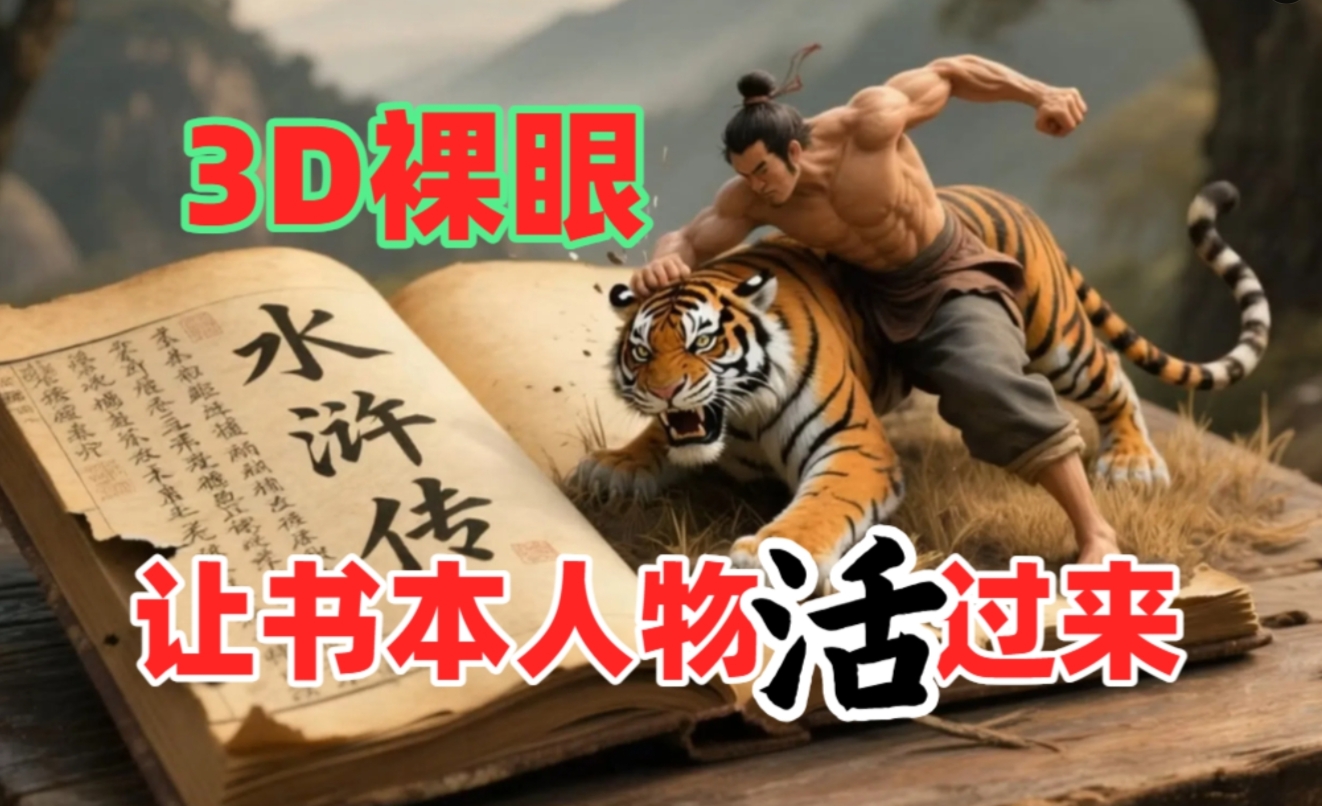 書本人物裸眼3D視頻，一條視頻收益過千，保姆級教程